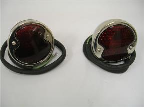 1932 Ford Car Polished Stainless Tail Lights 32 Rat Rod